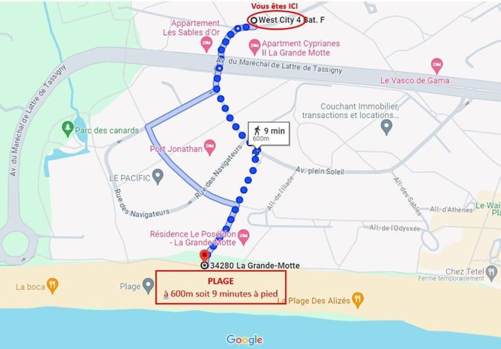 T2 West City Parking Clim Wifi 4Pers - Rossiconciergerie - Linge Inclus La Grande-Motte Kültér fotó